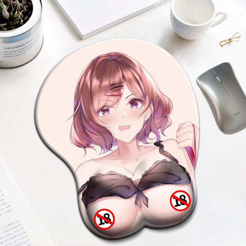 Higuchi Madoka Idolmaster Shiny Colors kawaii desk pad sexy boobs mousepad with wrist rest 3D big oppai anime gaming mouse pad