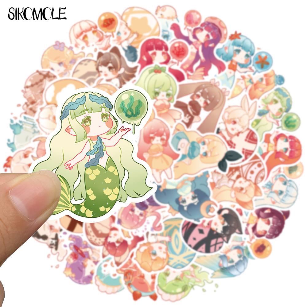 10/40pcs Version Q Cartoon Cute Little Girl Anime Stickers Kawaii DIY Laptop Motorcycle Graffiti Sticker Decals Kids Toys F5