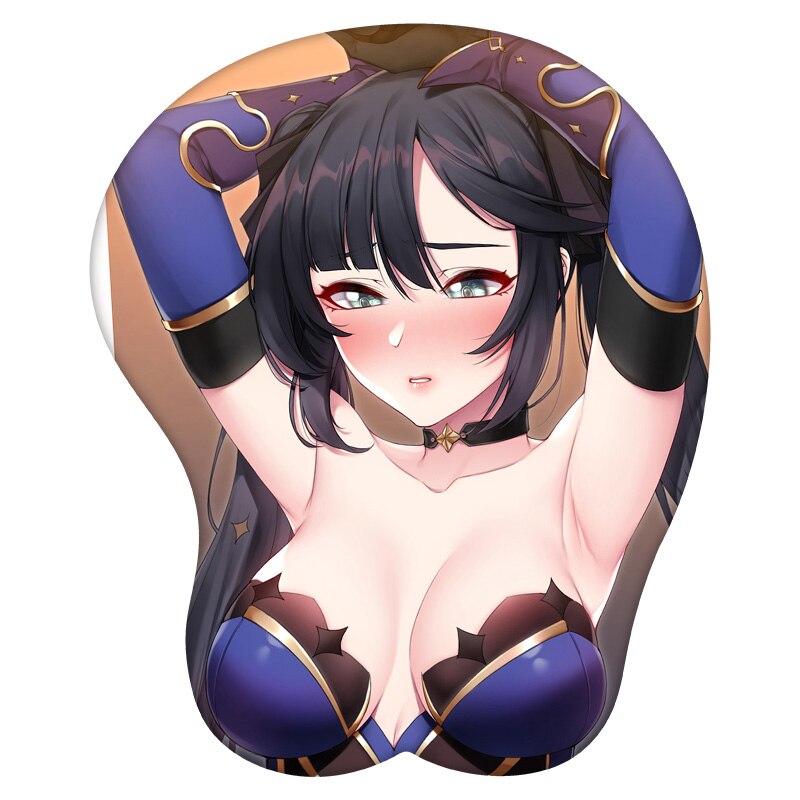 3D Mouse Pad Mona Megistus Genshin Impact  Anime Wrist Rest Silicone Sexy Creative Gaming Mousepad Mat