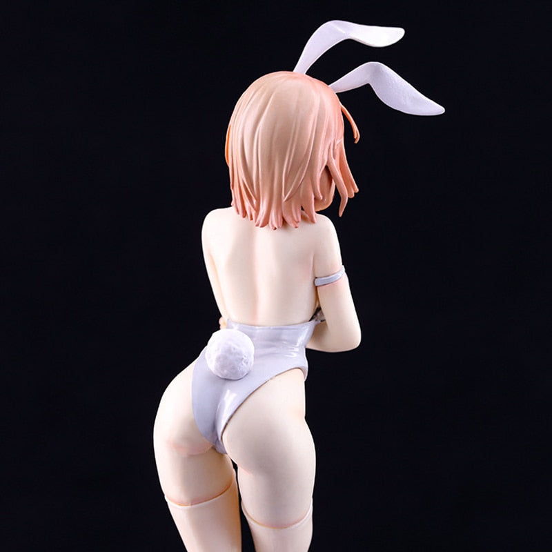 23cm Anime Sexy Girl Action Figure Miss White Bunny Shy Kawaii Girl Figurine PVC Collectible Model Doll Toy Kid Gift