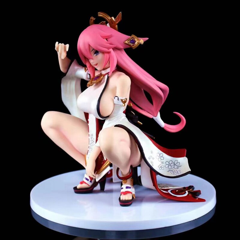 15cm Genshin Impact Yae Miko Anime Girl Figure Genshin Impact Mona Sexy Action Figure Adult Collectible Model Doll Toys Gifts