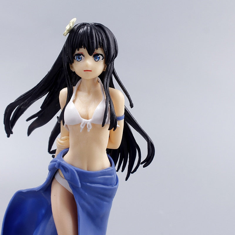 Anime My Teen Romantic Comedy Action Figure Yukinoshita Yukin Swimsuit Sexy Girl Car Decoration PVC Collect Model Dolls Toy Gift