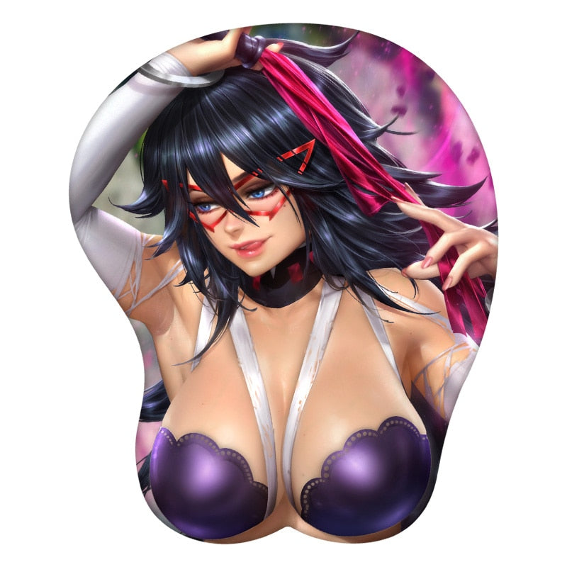 3D Mouse Pad Sexy Midnight My Hero Academia Anime Wrist Rest Silicone Sexy Creative Gaming Mousepad Mat