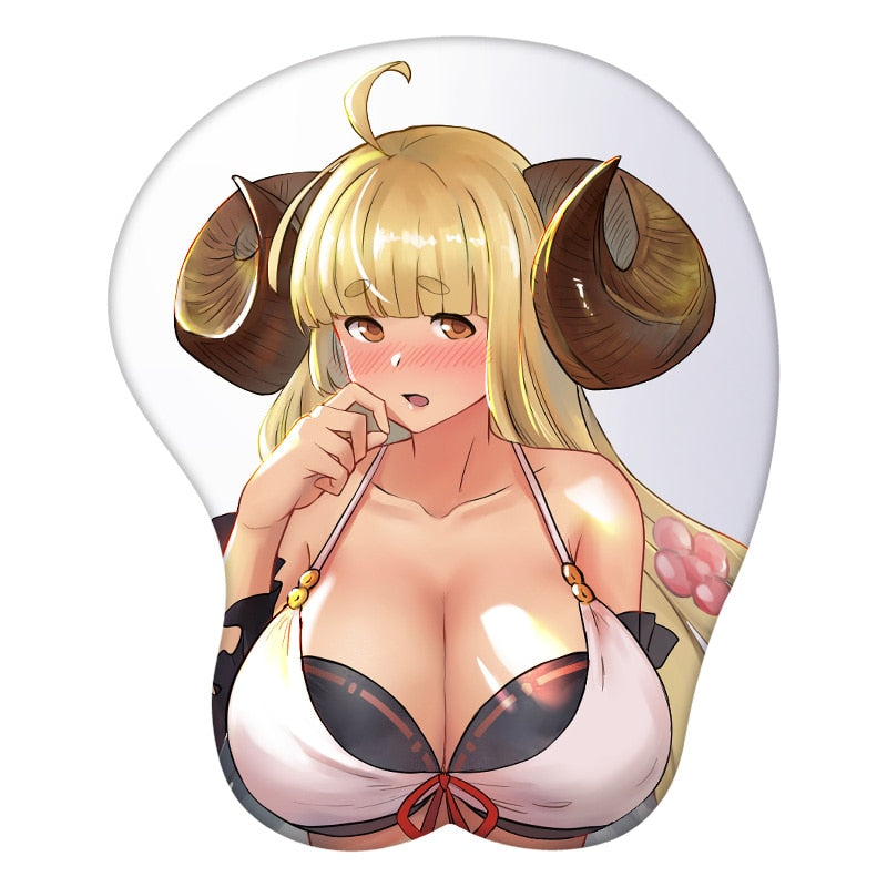 3D Mouse Pad Anila Granblue Fantasy Anime Wrist Rest Silicone Sexy Creative Gaming Mousepad Mat