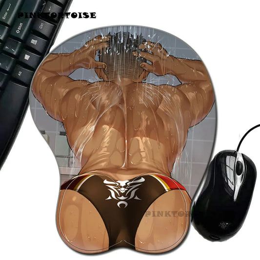 PINKTORTOISE COMPUT MOUS Issac Wisemes Anime mousepad Wrist Rest Big soft butt 3D Gaming Environmental Silicon Mouse Pad GIFT