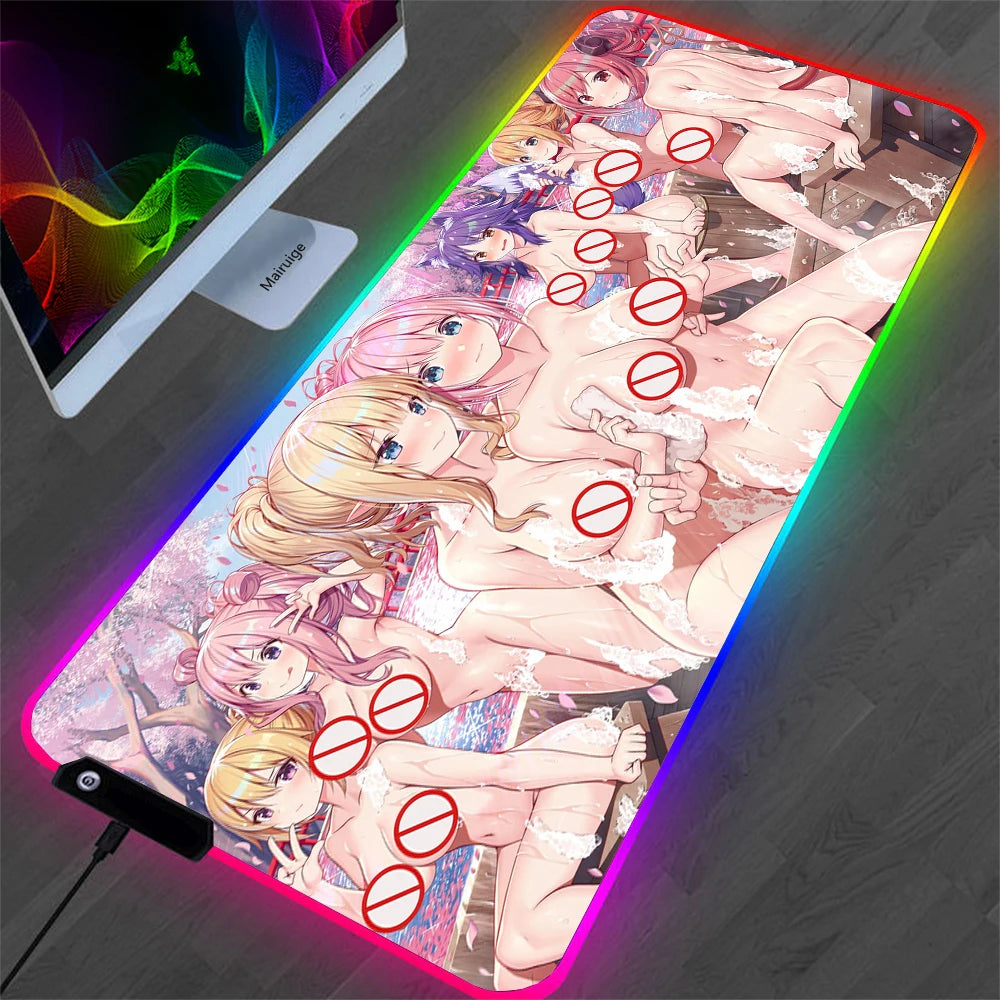 RGB Mouse Pads Sexy RGB Glowing Mouse mats Computer Desk Mat Send USB Interface Charger Advanced Backlight MousePad