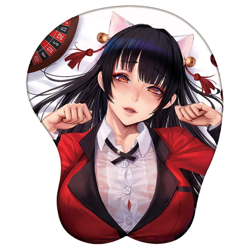 Anime Popular Female Lead Wrist Support Mousepad Albedo Mai Yumeko 3D Silicone Mouse Pad Megumin Sexy Oppai Wrist Rest MousePad