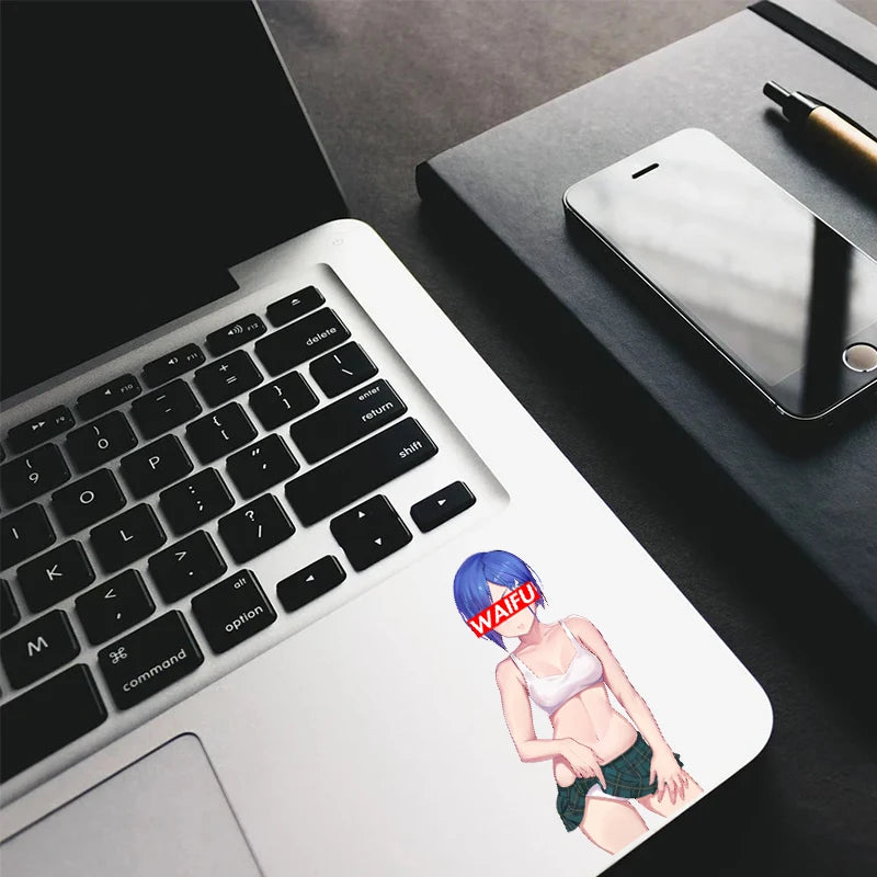 EARLFAMILY 13cm x 5.7cm for Sexy Girl Waifu Car Stickers Anime Creative Decals Scratch-Proof Caravan Helmet Decoration Car Good