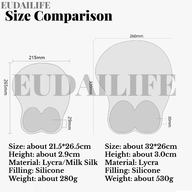 Nilou 3D Hand Wrist Rest Sexy Mouse Pad Genshin Impact Game Mousepad Silicone Breast Oppai Soft Mouse Mat Office Work Gift