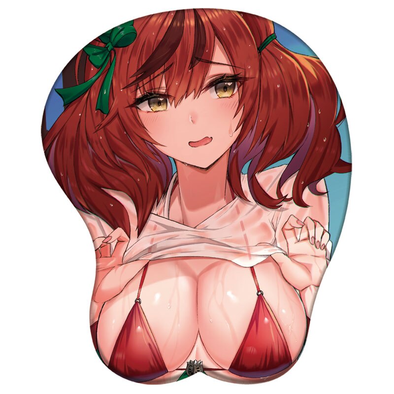 Tokai Teiou Gold Ship Scarlet 3D Silicone Mousepad Umamusume Pretty Derby 3D Wristband Mouse Pad Anime 3D Wrist Rest Mouse Mat