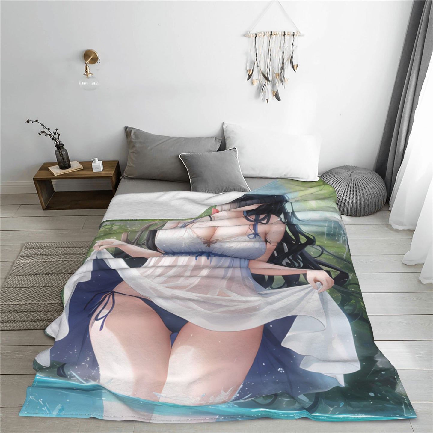 Hot Anime Sexy Girl Modern Blanket Flannel Soft Plush Sofa Bed Throwing Cartoon Blankets Gedruckt Bettdecke Geschenk Gift