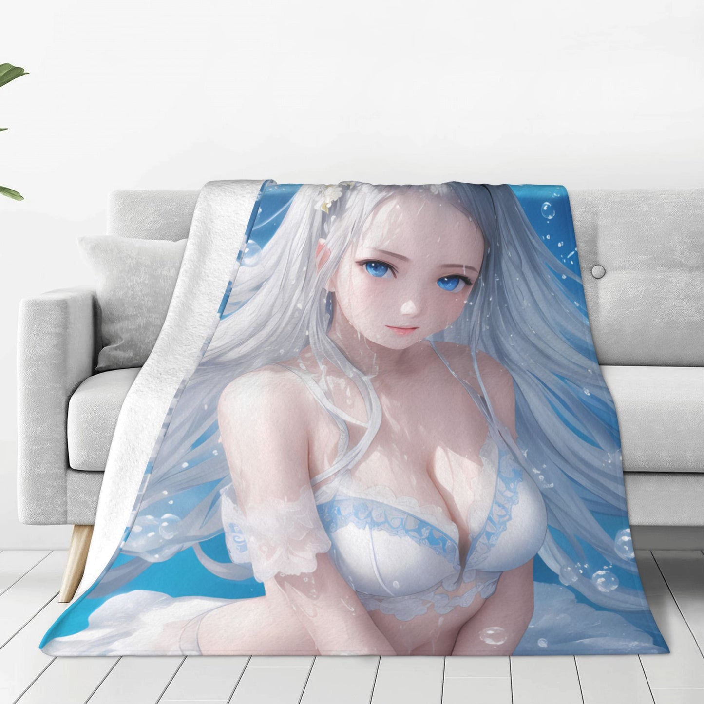 Cute Anime Girls Blanket Cartoon HD Single Mattress Aldult Sofa Bed Set Flannel for Children Teen Covers Bedding Blankets Gifts