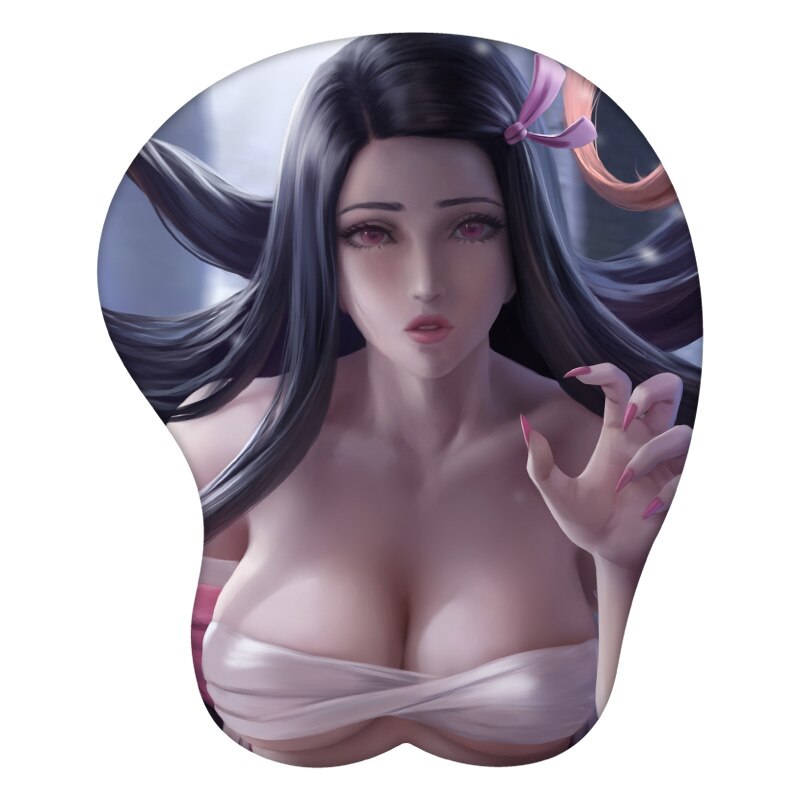 Anime 3D Mouse Pad Kamado Nezuko Kimetsu No Yaiba Wrist Rest Silicone Sexy Creative Gaming Mousepad Mat