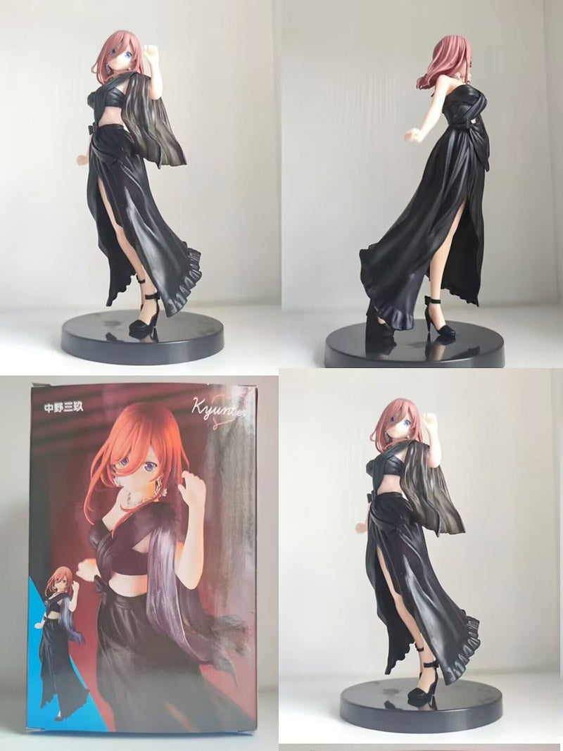 19cm Anime Figure The Quintessential Quintuplets Nakano Miku Dressing Static PVC Action Figure Adult Collection Model Doll Toys