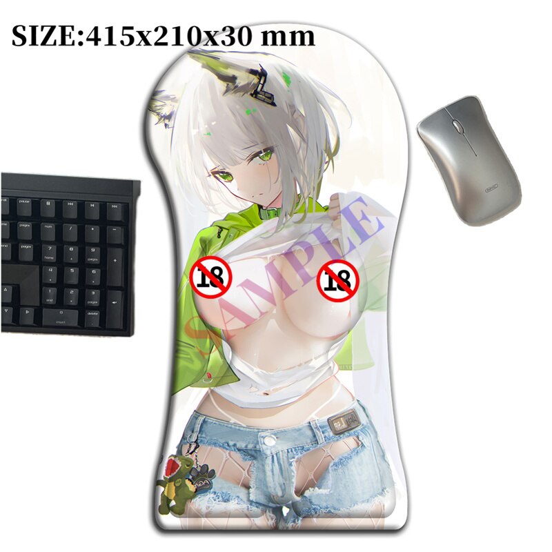 415mm Arknights kaltsit 3D Whole Body Large Mouse Pad Arm Wrist Rest Anime Gamer Sexy Oppai Gaming Pad