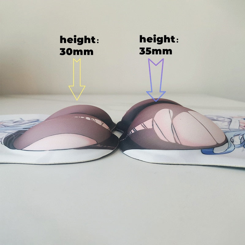 Arknights mudrock 3D Oppai Mouse Pad Gamer Sexy Girl Big Anime Cute Wrist Rest Silicone Boobs Gel Mat Mousepad