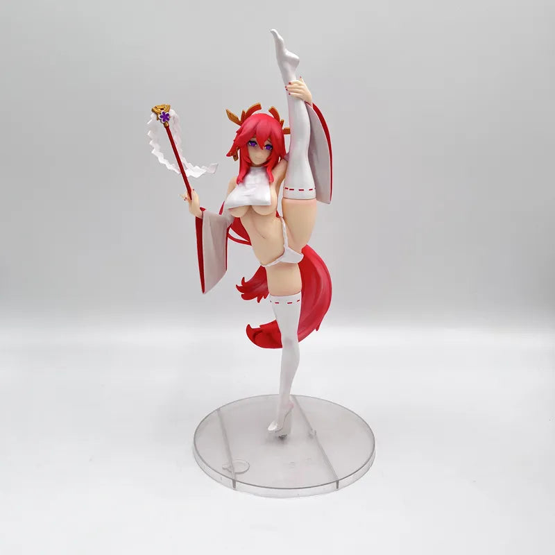 25cm Hentai Genshin Impact Yae Miko Anime Girl Figure miHoYo Yae Miko Sexy Action Figure Adult Collectible Model Doll Toys Gifts