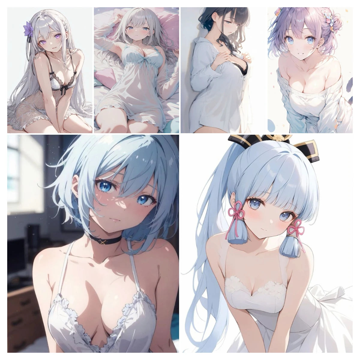 Hot Sexy Beauty Canvas Wall Art, Anime Girl Canvas Poster, Cartoon Anime Prints Poster For Living Room Home Decor Frameless