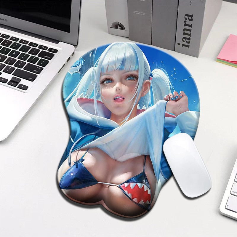 Creative 3d Silicone Mouse Pad Animation Sexy Breast Hand Mouse Pad Sexy Beauty Mouse Pad Anime Chest Mousepad tapis de souris