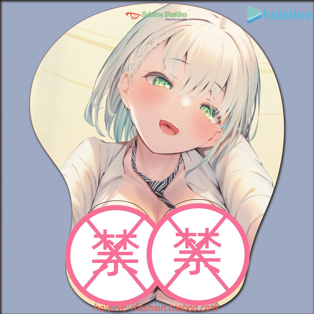 Shirogane Noel Sexy 3D Mousepad Vtuber hololive Hand Wrist Rest Mouse Pad Mousepad Silicone Breast Oppai Soft Mouse Mat Otaku