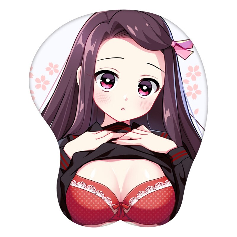 Anime 3D Mouse Pad Kamado Nezuko Kimetsu No Yaiba Wrist Rest Silicone Sexy Creative Gaming Mousepad Mat