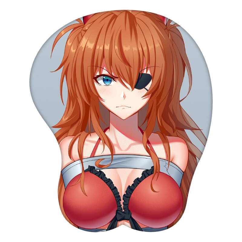 3D Mouse Pad Asuka Langley Soryu Anime Wrist Rest Silicone Sexy Creative Gaming Mousepad Mat