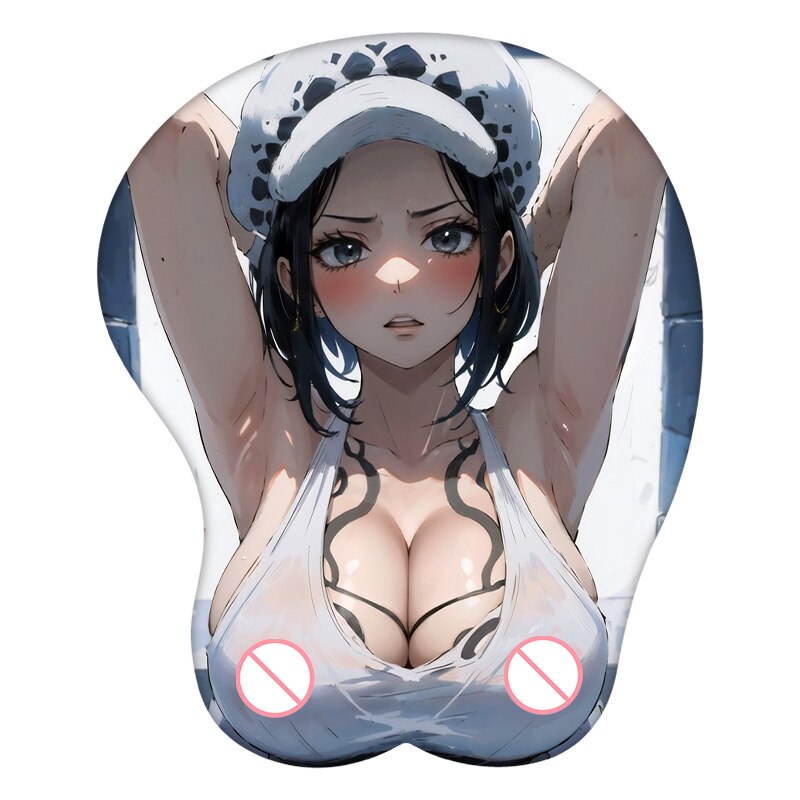 3D Mouse Pad Trafalgar D. Water Law One Piece Anime Wrist Rest Silicone Sexy Creative Gaming Mousepad Mat