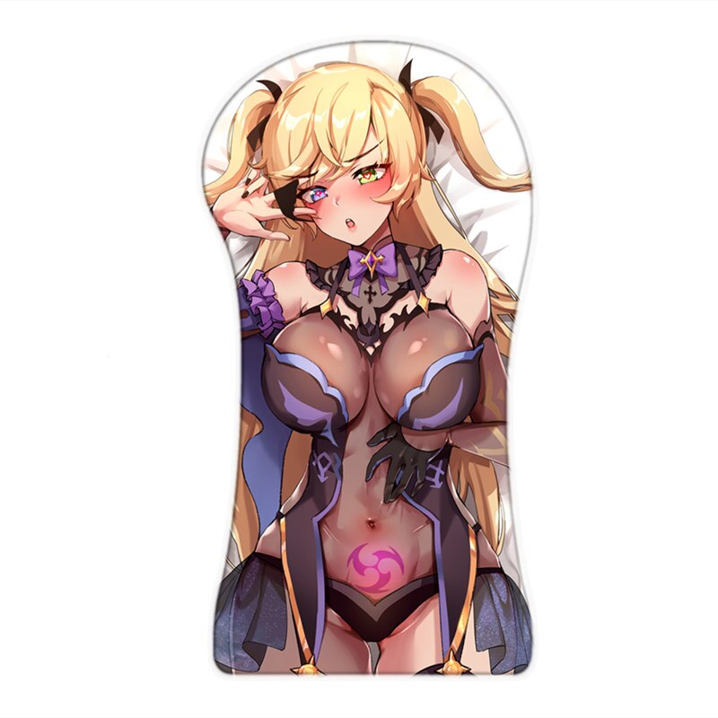 2022 New 3D Mouse Pad Gaming Genshin Impact Ganyu Mouse Pad Three-dimensional Wrist Rest Gamer Desktop Mousepad Boobs Ass Pad