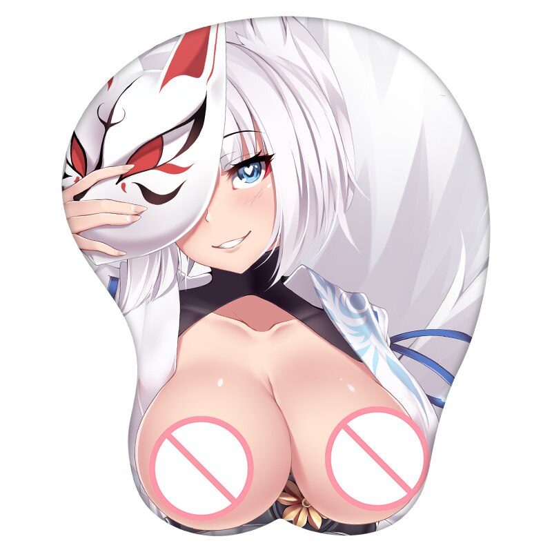 3D Mouse Pad Kaga Azur Lane Anime Wrist Rest Silicone Sexy Creative Gaming Mousepad Mat