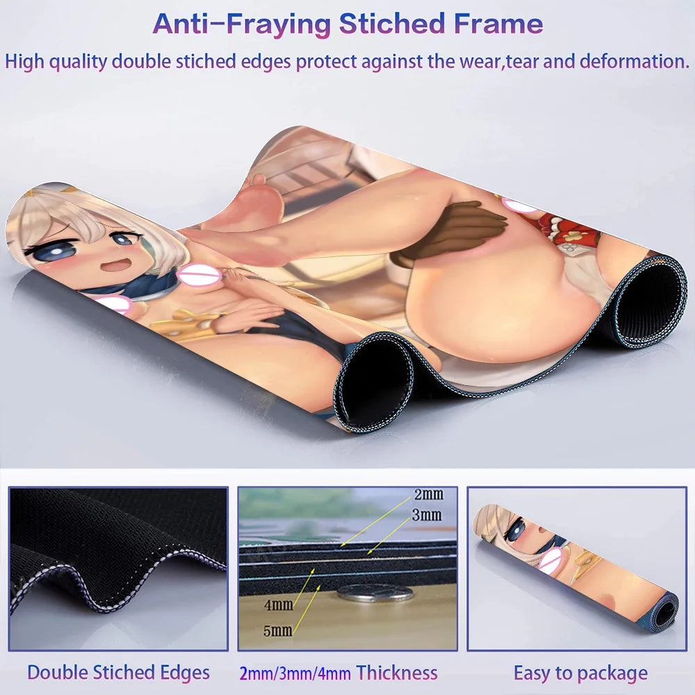 Provocative Mouse Pad Racy Mausepad with Tits Nsfw Hip Mousepad Custom with Chest Uncensored Hentai Sexy Play Mat Anime Kawaii