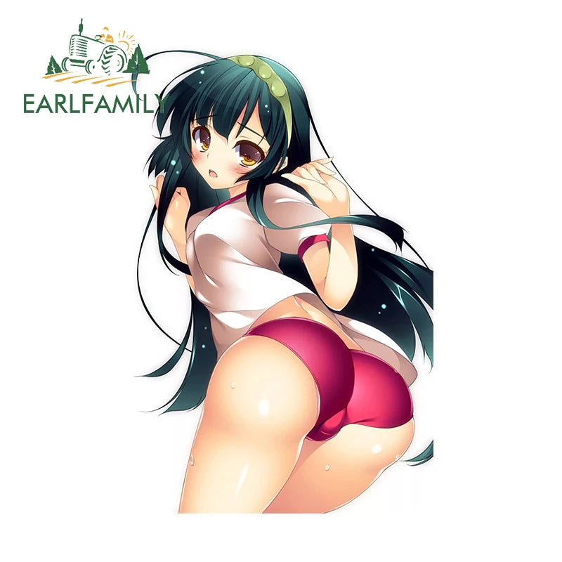 EARLFAMILY 13cm x 8.5 cm for Lori Girl Hentai Car Sticker Occlusion Scratch Waterproof Personality Decal Motorcycle Decoration