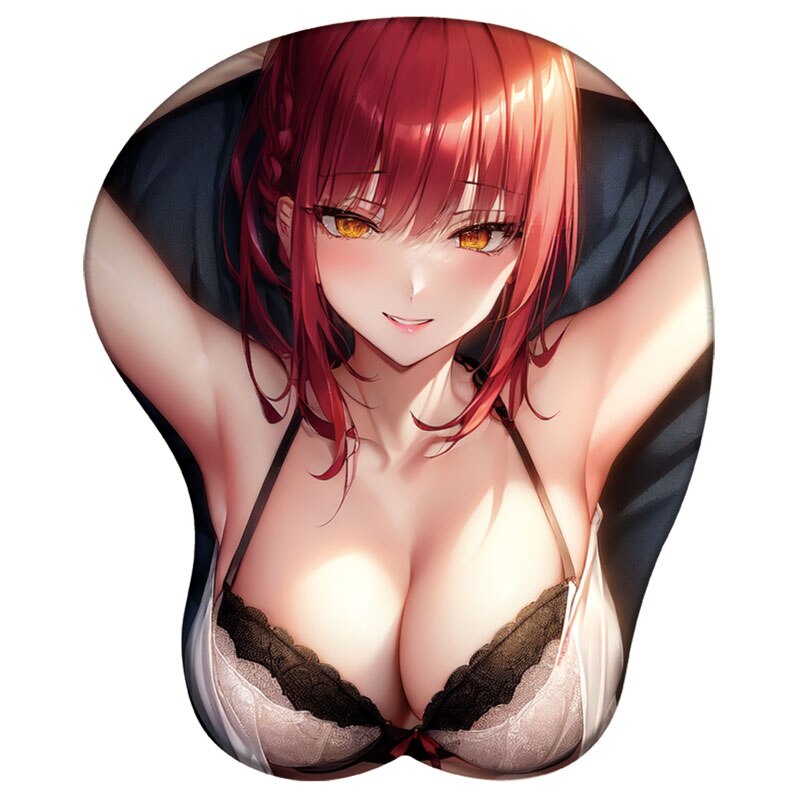 Anime Popular Female Lead Wrist Support Mousepad Albedo Mai Yumeko 3D Silicone Mouse Pad Megumin Sexy Oppai Wrist Rest MousePad