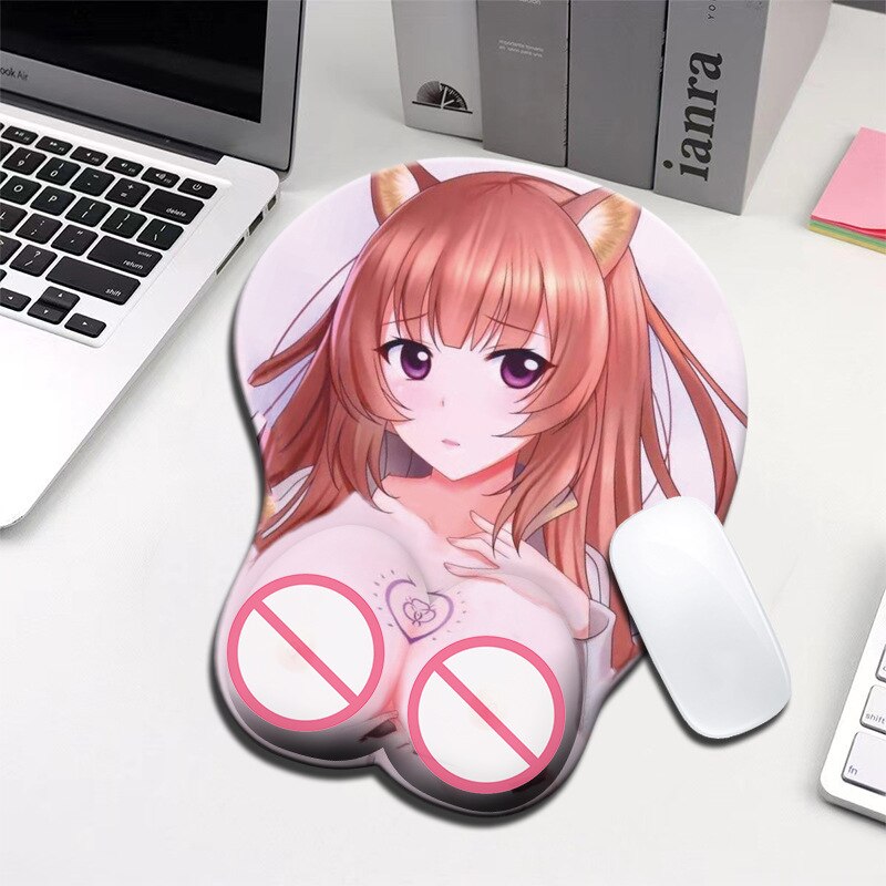 Raphtaria 3D Mousepad The Rising of the Shield Hero Hand Wrist Rest Sexy Soft Silica Gel Silicone Mouse Pad Mat Oppai Office