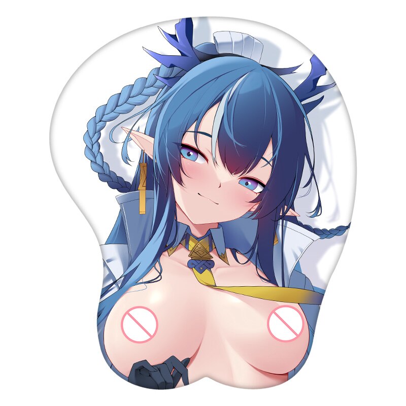 3D Mouse Pad Ling Arknights Anime Wrist Rest Silicone Sexy Creative Gaming Mousepad Mat