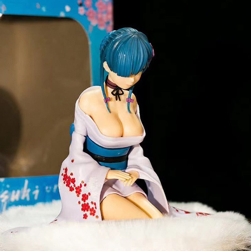 12cm Anime Re:Life In A Different World From Zero Action Figure Yukata Kimono Rem Kneeling Sexy Girl Collection Model Toys Gift