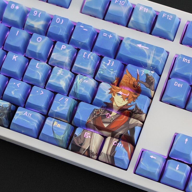 108 Keys PBT 5 Sides Dye Subbed Keycaps Cartoon Anime Gaming Key