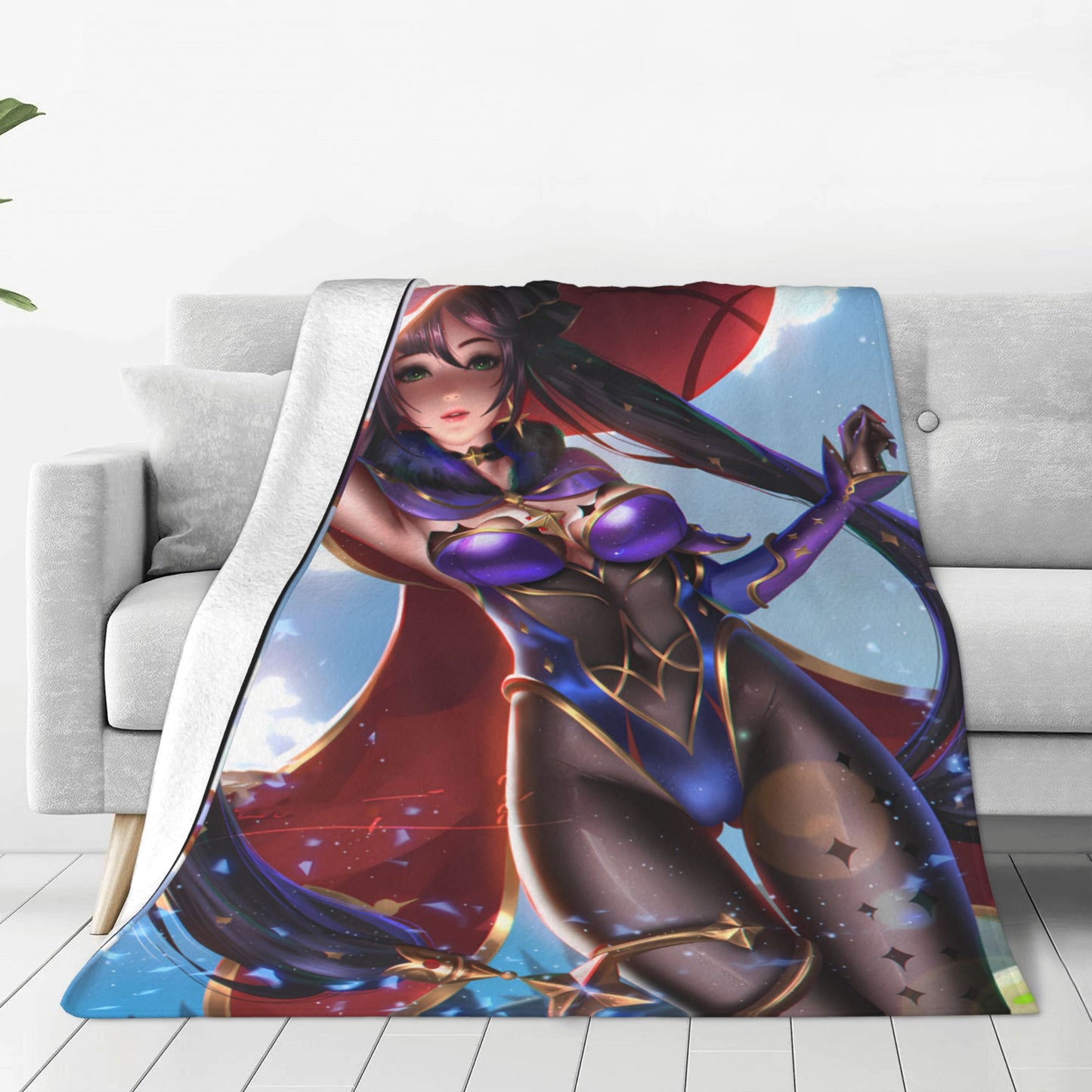 Hot Video Game Genshin Impact Blanket Overwatch Flannel Soft Plush Sofa Bed Throw Anime Otaku Waifu Blankets Gift for Bed Decor