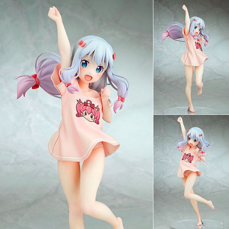 24cm Anime ques Q Eromanga Sensei Sagiri Izumi Ending Mode Meruru T-shirt Ver. PVC Action Figure Toy Sagiri Izumi Sexy Figure