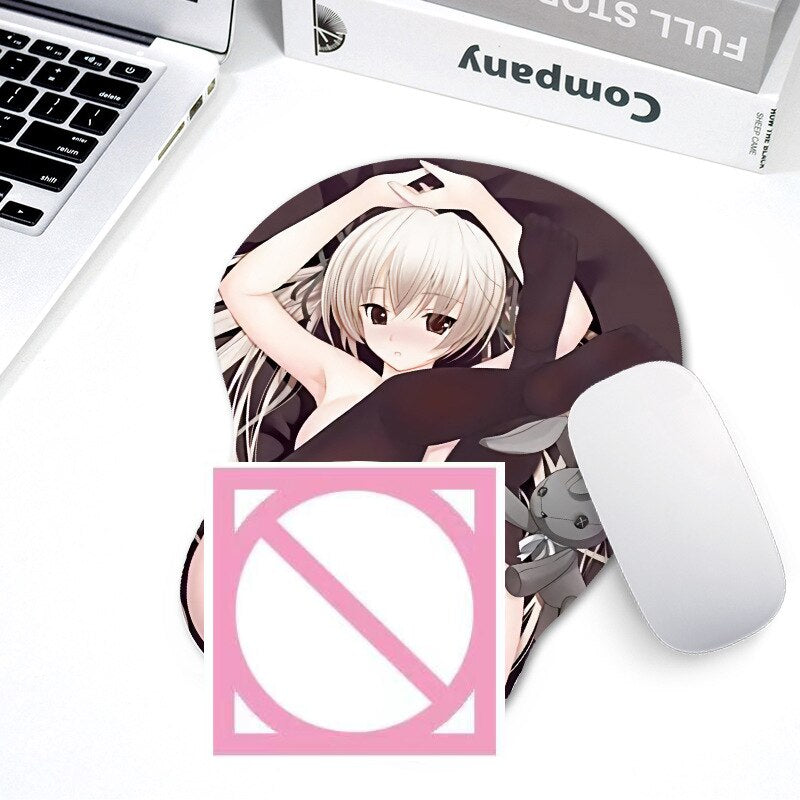 DATE A LIVE One piece Himekawa Yoshino Boa Hancock Anime Mouse Pad with Wrist Support Anti Slip Silicone Hand Rest 3D Mice Mat