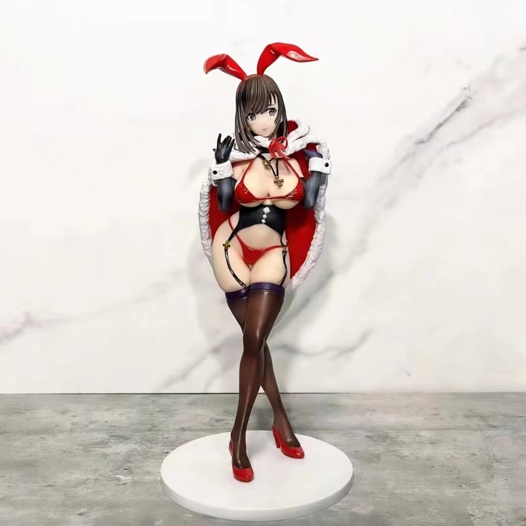 28cm Anime Native Mataro Christmas Bunny Sexy Girl Action Figure Toy Matarou Bunny Sexy Figure Anime Adult Collection Model Doll