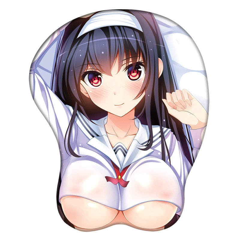 Saenai Heroine Kasumigaoka Utaha 3D Hand Wrist Rest Mouse Pad Mousepad Silicone Breast Oppai Soft Gaming Mouse Mat Office Work