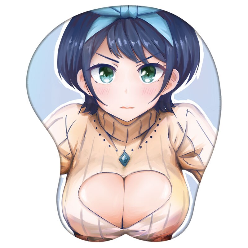 Rent A Girlfriend 3D Silicone Mousepad Ichinose Chizuru Ruka Sumi Nanami 3D Wristband Mouse Pad Anime 3D Wrist Rest MouseMat