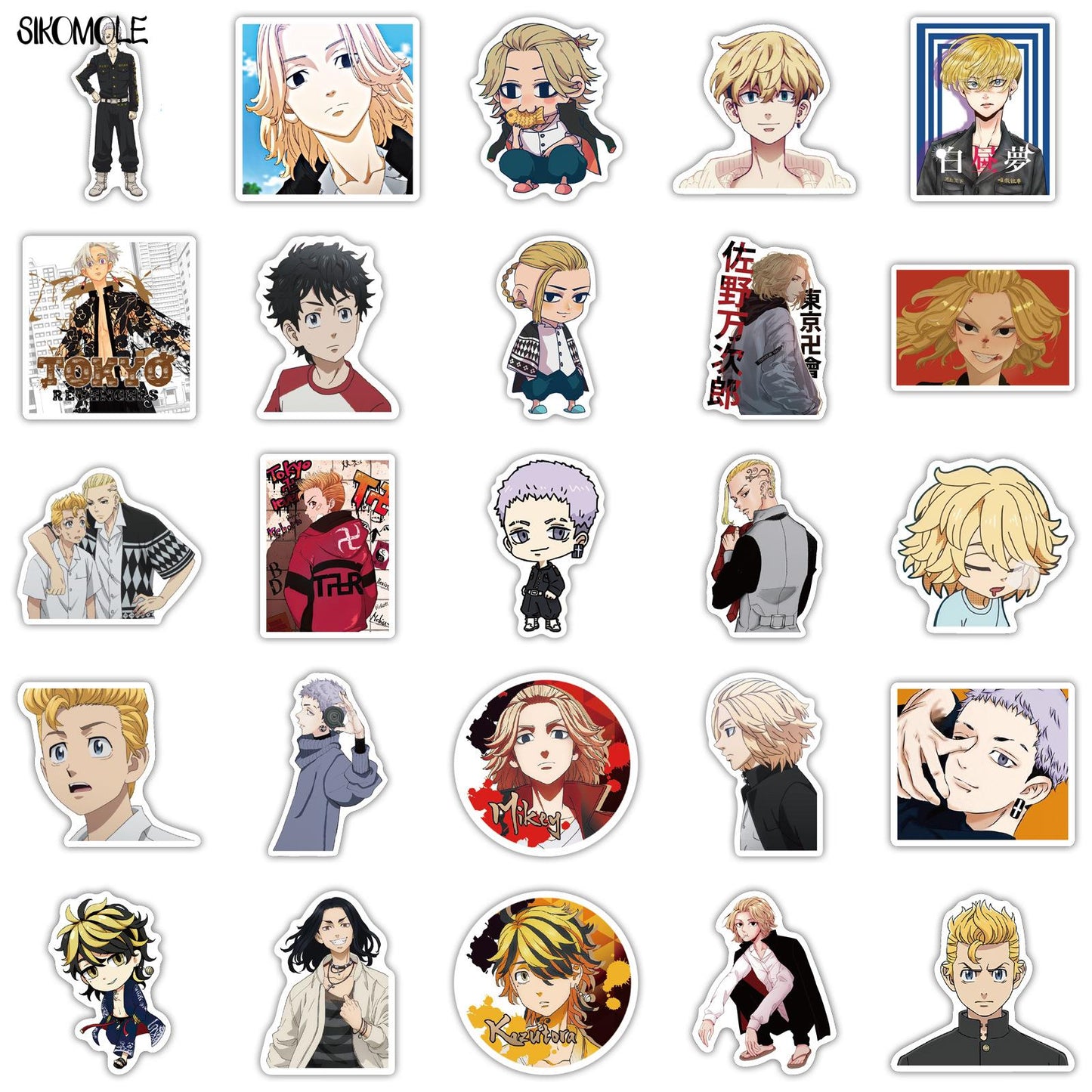 10/30/50PCS Cartoon Japanese Anime Tokyo Revengers Stickers DIY Toys Skateboard Computer Notebook Car Decals Graffiti Sticker F5