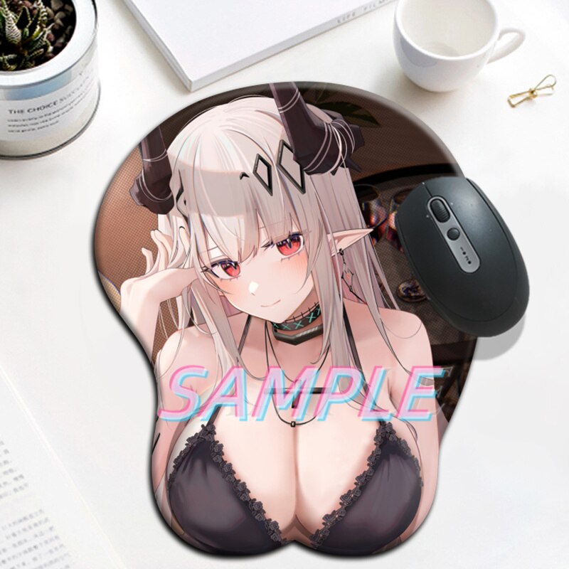 Arknights mudrock 3D Oppai Mouse Pad Gamer Sexy Girl Big Anime Cute Wrist Rest Silicone Boobs Gel Mat Mousepad