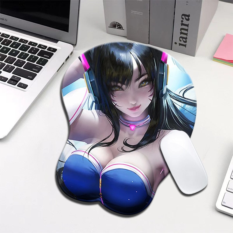 Creative 3d Silicone Mouse Pad Animation Sexy Breast Hand Mouse Pad Sexy Beauty Mouse Pad Anime Chest Mousepad tapis de souris