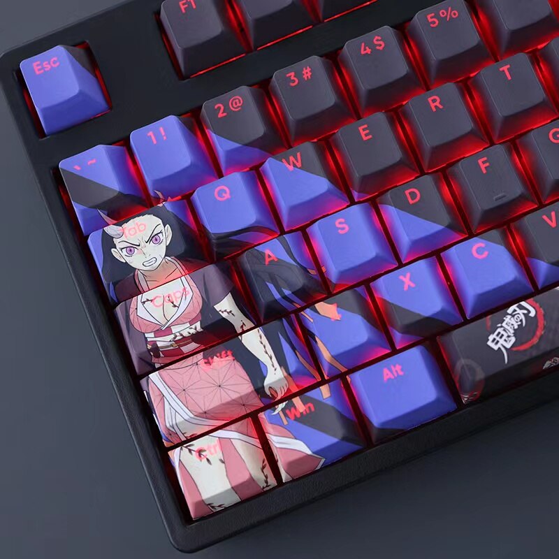 Demon Slayer 108 Keycaps Sub Japanese For Mechanical Keyboard