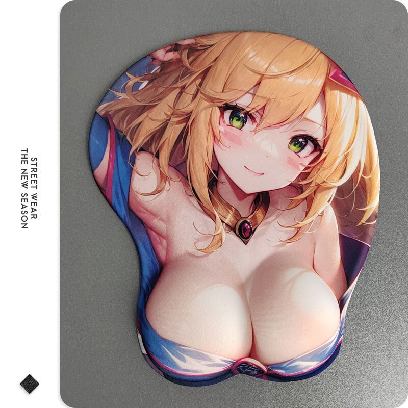 Yu Gi Oh 3D Silicone Mousepad Black Magician Girl Mazaki Anzu Wrist Support Mouse Pad Anime Oppai Sexy Girl Wrist Rest Mouse Pad