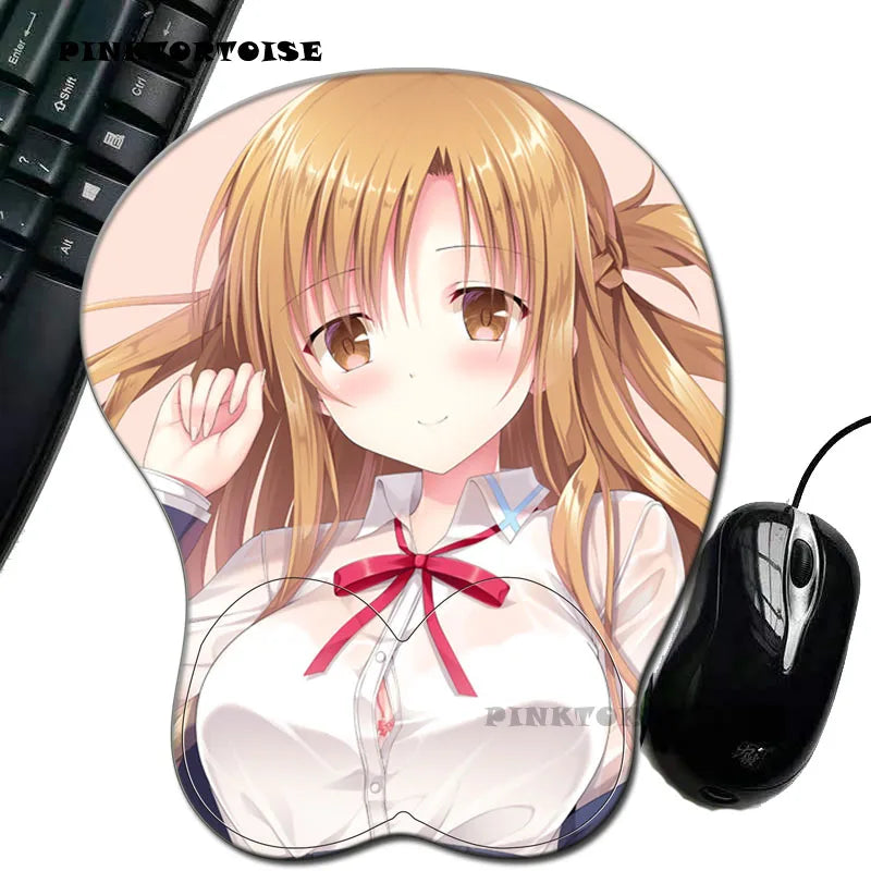 PINKTORTOISE MOUS MAT Sword Art Online Anime mousepad Yuuki Asuna Silicon anime 3D mousepad laptop Mice Pad Ergonomic MousePad