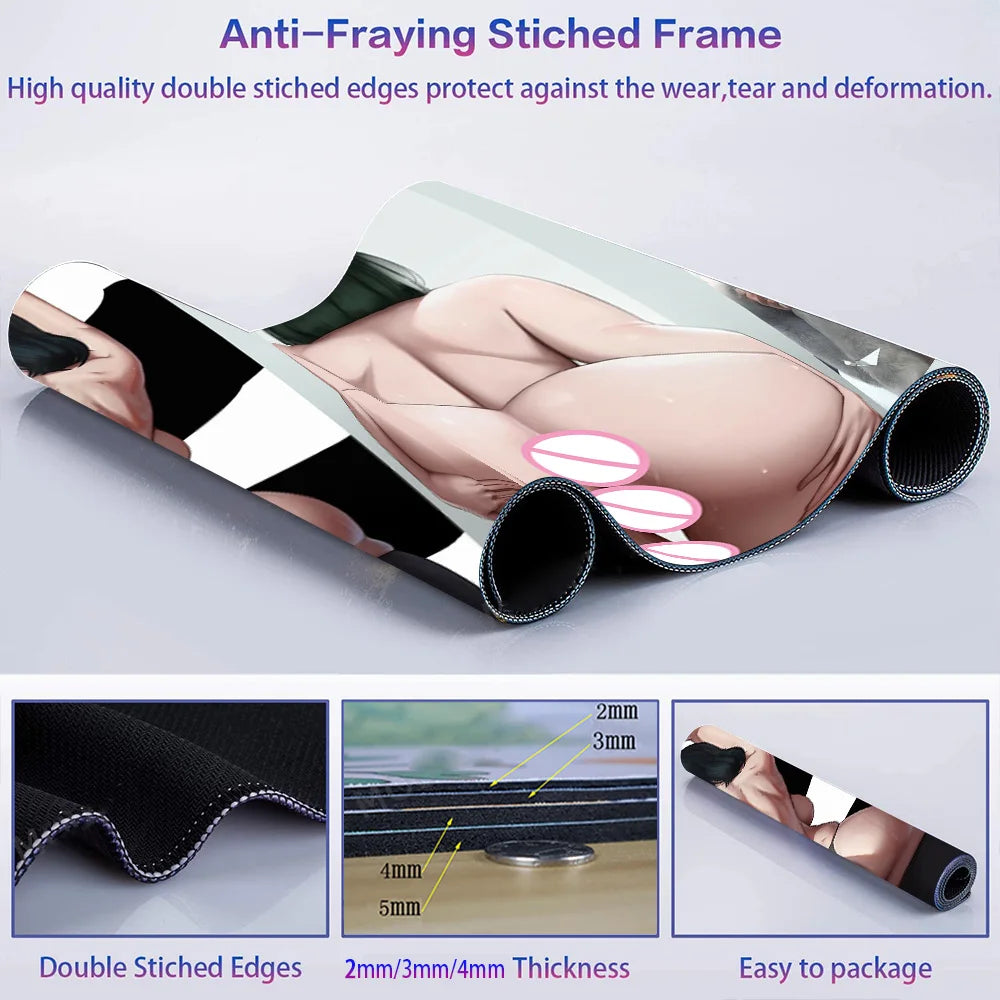 Sex Large Mouse Pad Nude Boobs Sexy Playmat Anime Naked Girls Desk Mat Customizable Nsfw Lewd Uncensored Hentai Hip Extended Pad