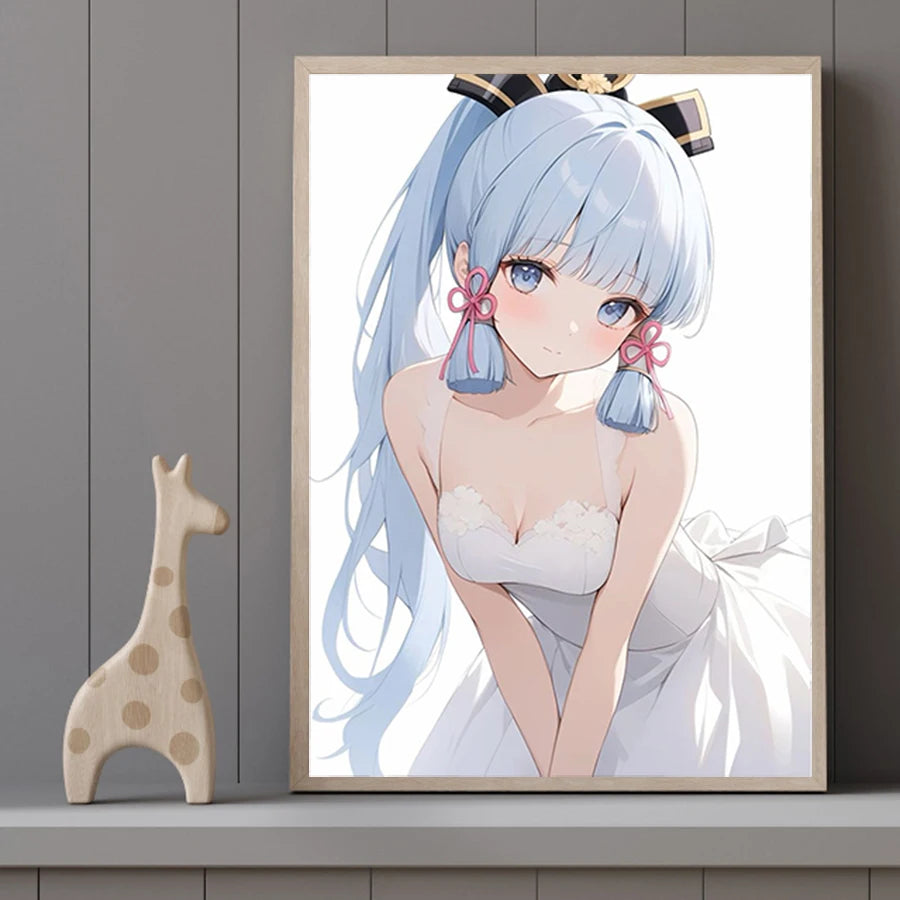 Hot Sexy Beauty Canvas Wall Art, Anime Girl Canvas Poster, Cartoon Anime Prints Poster For Living Room Home Decor Frameless